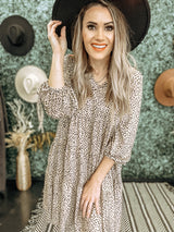 Khaki Leopard Dress