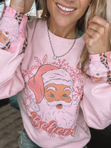 Santa Believe Pink Sweatshirt