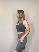 Matching Charcoal Bralette Back Criss Cross